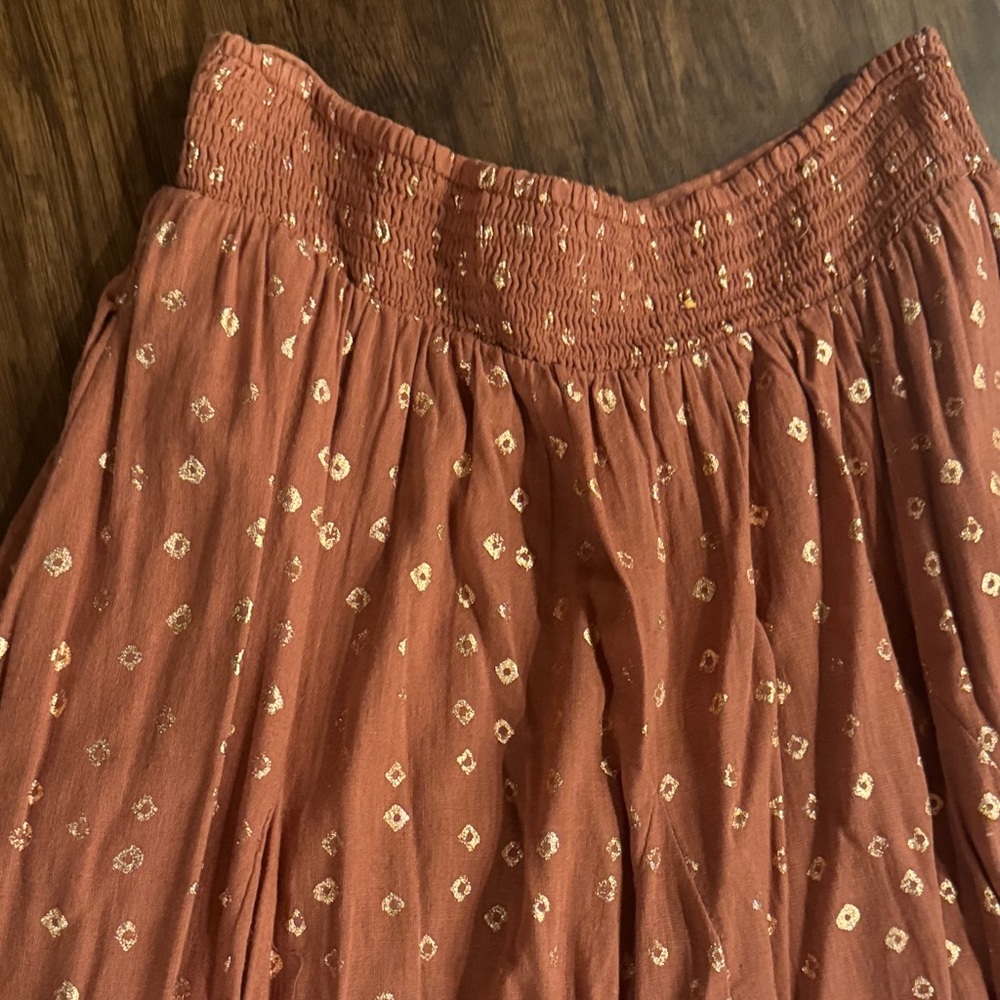 Anthropologie Terracotta Full Skirt - Picture 9 of 11